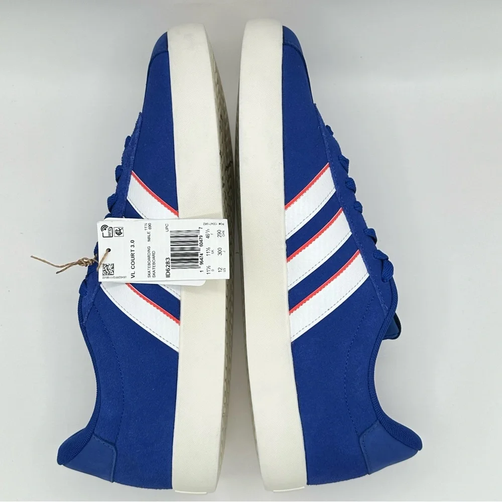 Men’s Adidas Neo VL Court 3.0 Skateboarding Shoes Size 12 Bright Blue ID6283 - Picture 6 of 9